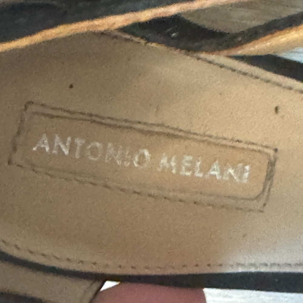 ANTONIO MELANI Black Suede Heels